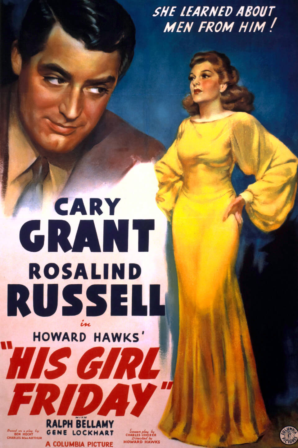 Cary Grant participe aussi au film His Girl Friday (1944)