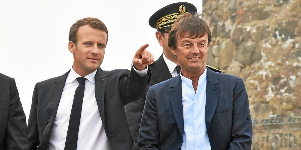 Nicolas Hulot en compagnie du Président Emmanuel Macron